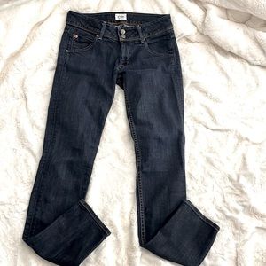 HUDSON MID RISE SKINNY JEANS